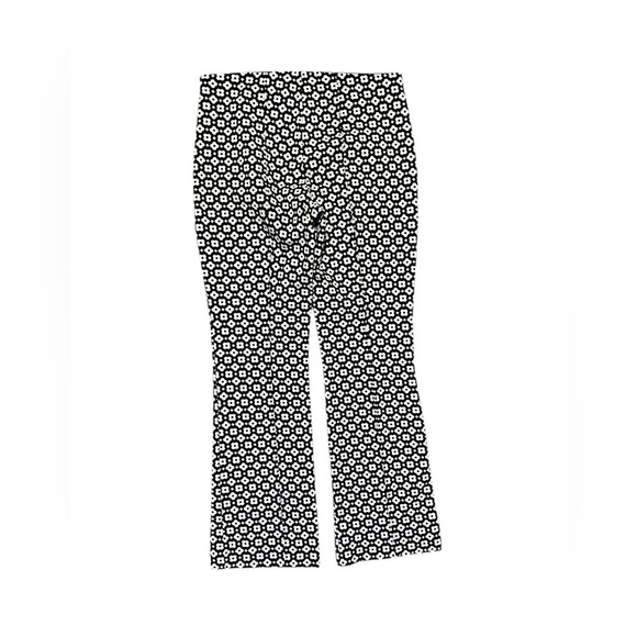 Maeve Kick Flare Pants Black White Flowers X-Small - Picture 4 of 5